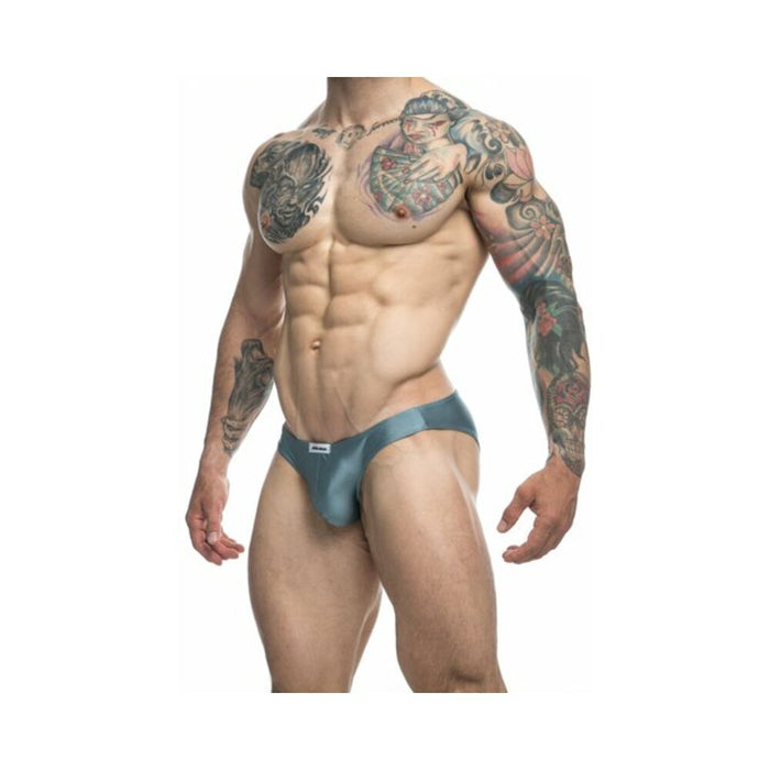 Malebasics Justin + Simon Classic Bikini Metal Green L - SexToy.com