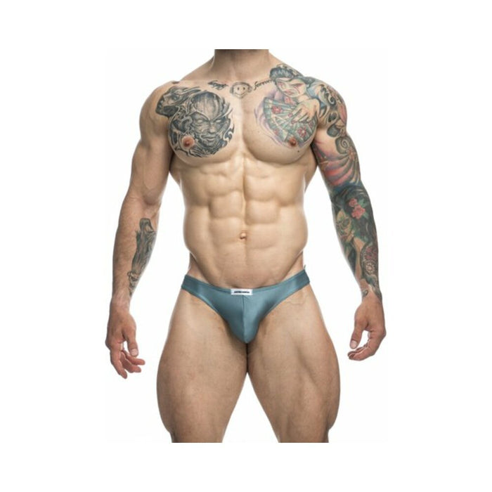 Malebasics Justin + Simon Classic Bikini Metal Green L - SexToy.com