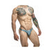 Malebasics Justin + Simon Classic Tanga Metal Green 2xl - SexToy.com