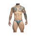 Malebasics Justin + Simon Classic Tanga Metal Green 2xl - SexToy.com