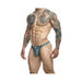 Malebasics Justin + Simon Classic Tanga Metal Green 2xl - SexToy.com