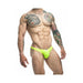 Malebasics Justin + Simon Classic Tanga Neon Green S - SexToy.com