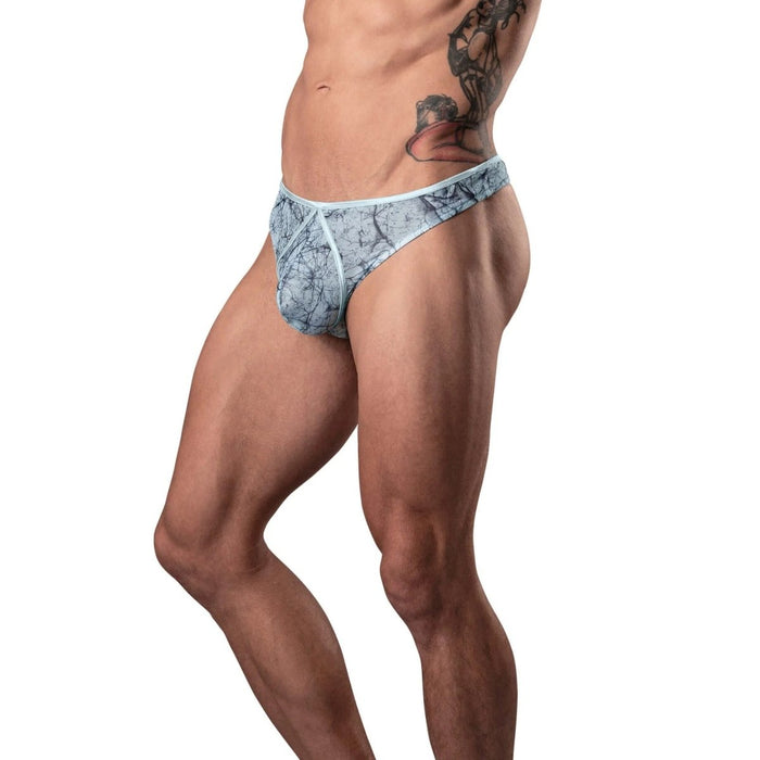 MARBLE MESH MINI THONG LIGHT BLUE L/XL - SexToy.com