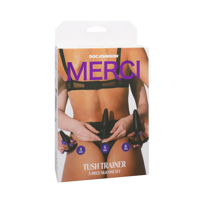 Merci Anal Essentials 3 - piece Silicone Trainer Set Black - SexToy.com