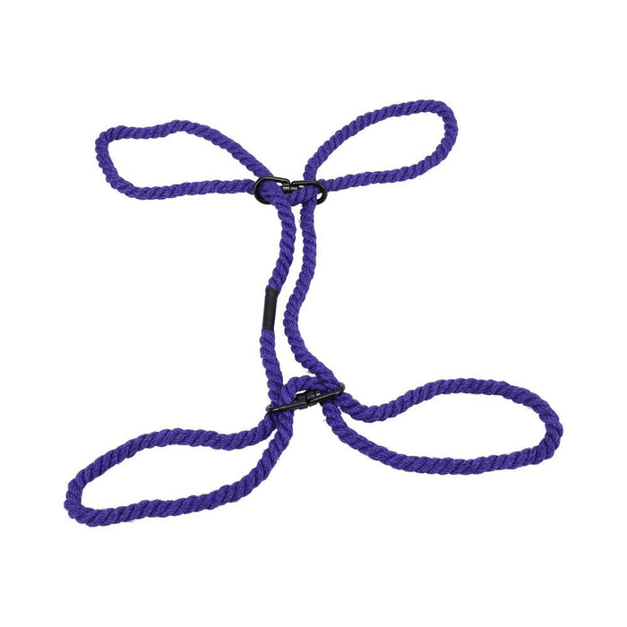 Merci Bind&tie 6mm Hemp Wrist/ankle Cuffs Violet - SexToy.com