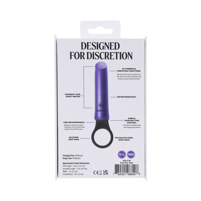 Merci Power Play With Silicone Grip Ring Violet - SexToy.com