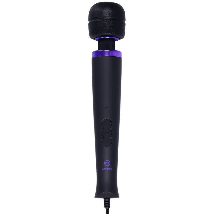 Merci Power Wand Ultra - powerful Silicone Wand Massager Black Violet - SexToy.com