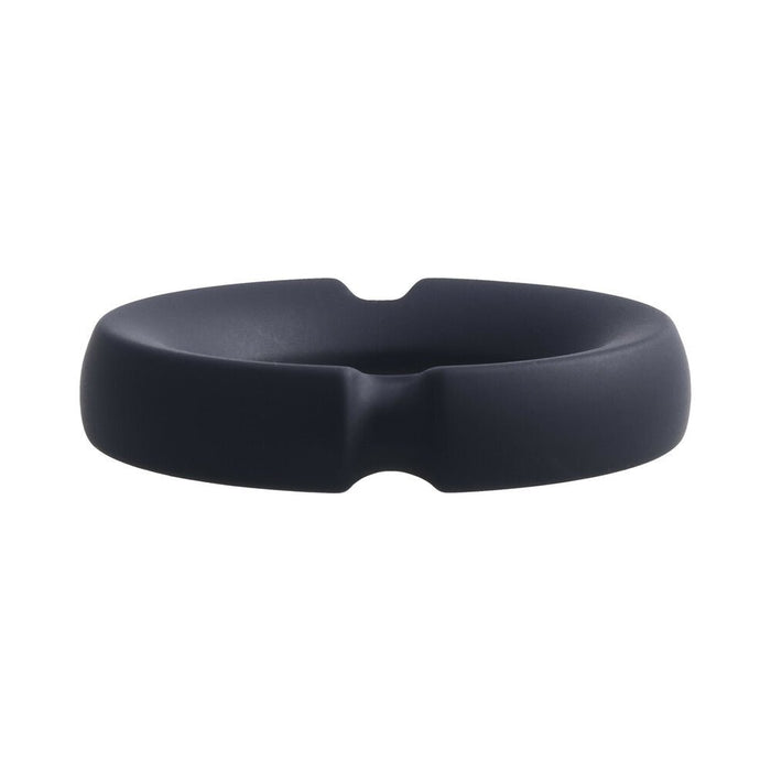 Merci Silicone Covered Metal Cock Ring 35mm Black - SexToy.com