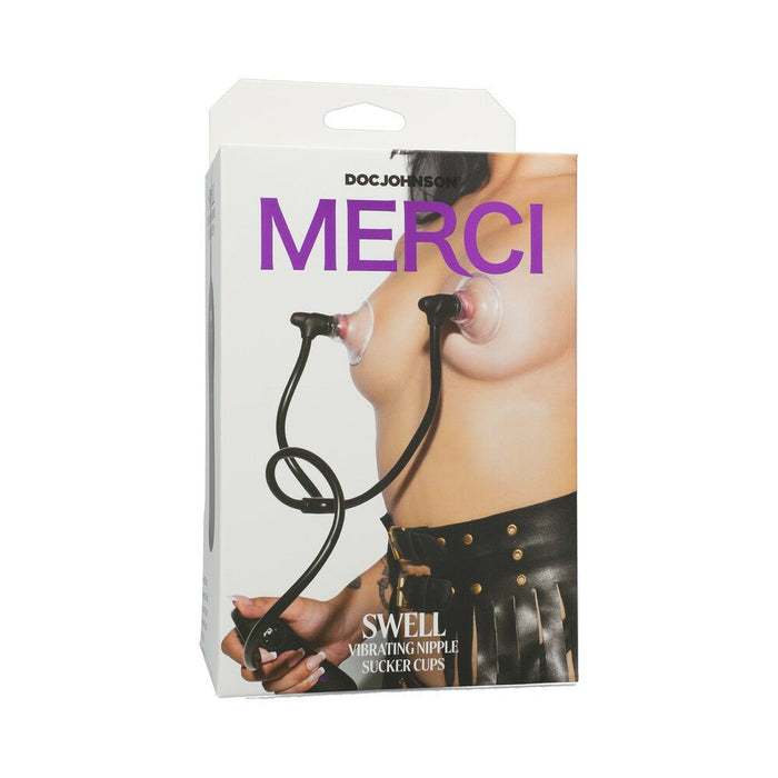 Merci Swell Vibrating Nipple Sucker Cups Black - SexToy.com