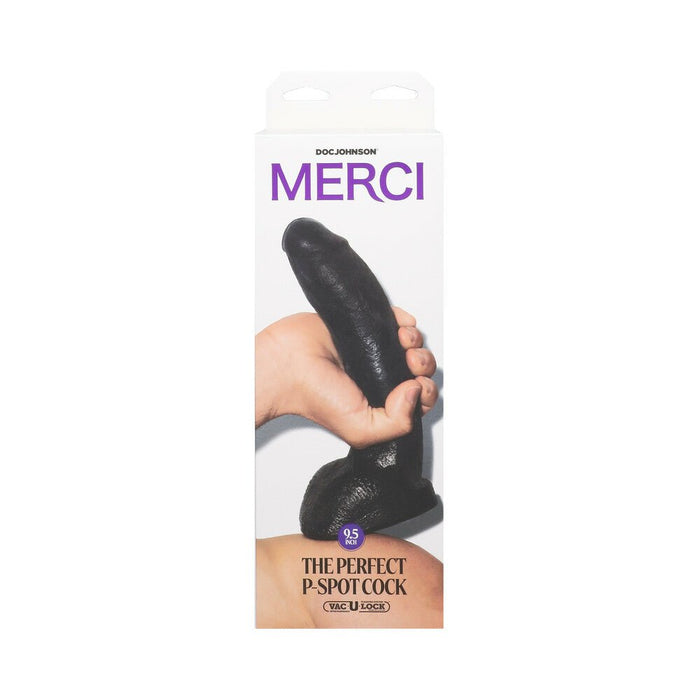 Merci The Perfect P - spot Cock With Removable Vac - u - lock Suction Cup Black - SexToy.com