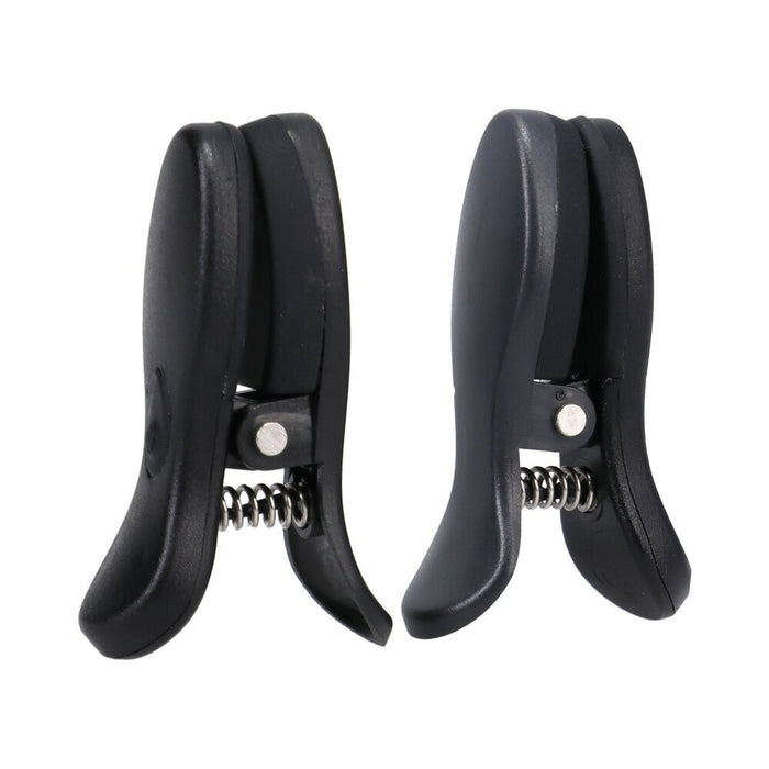 Merci Vibro Grippers Vibrating Nipple Clamps Rechargeable With Case Black - SexToy.com