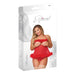 MS Marabou Baby Doll Set Red S/M - SexToy.com