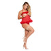 MS Marabou Baby Doll Set Red S/M - SexToy.com