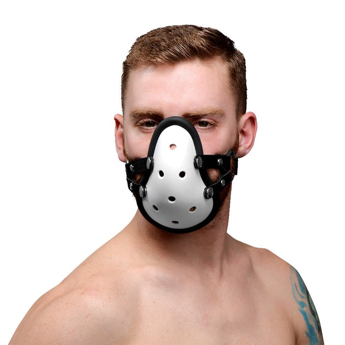 Musk Athletic Cup Muzzle White - SexToy.com