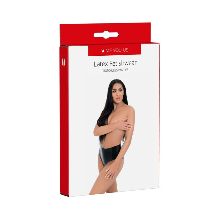 Myu Latex Crotchless Panties Sm Black - SexToy.com