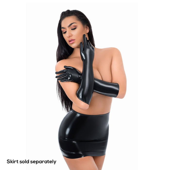 Myu Latex Full Length Glove Lg Black - SexToy.com