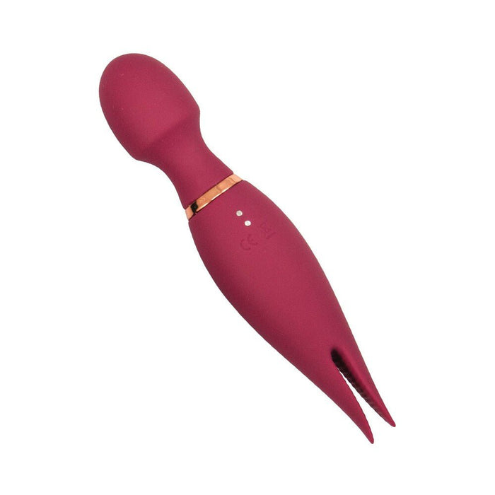 Nasstoys Mystique Magic Vibe Rechargeable Dual Ended Silicone Wand Vibrator Eggplant - SexToy.com