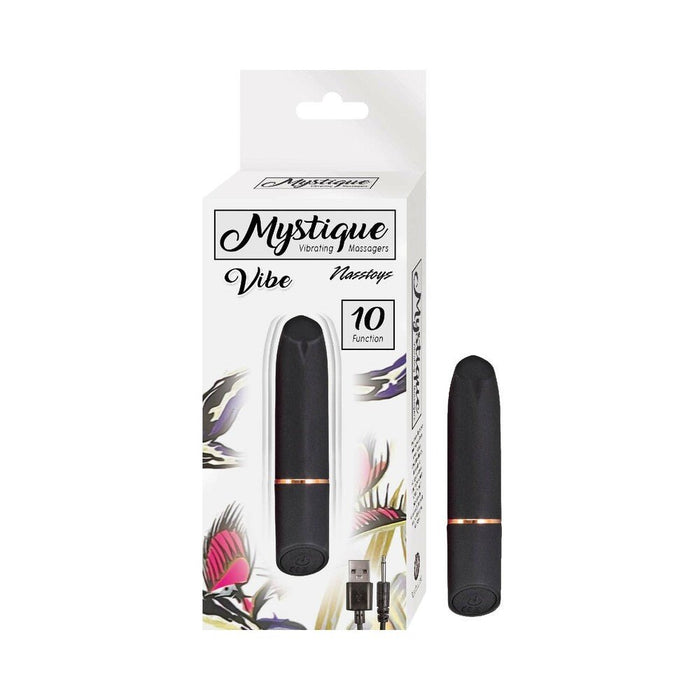 Nasstoys Mystique Vibe Rechargeable Silicone Bullet Vibrator Black - SexToy.com