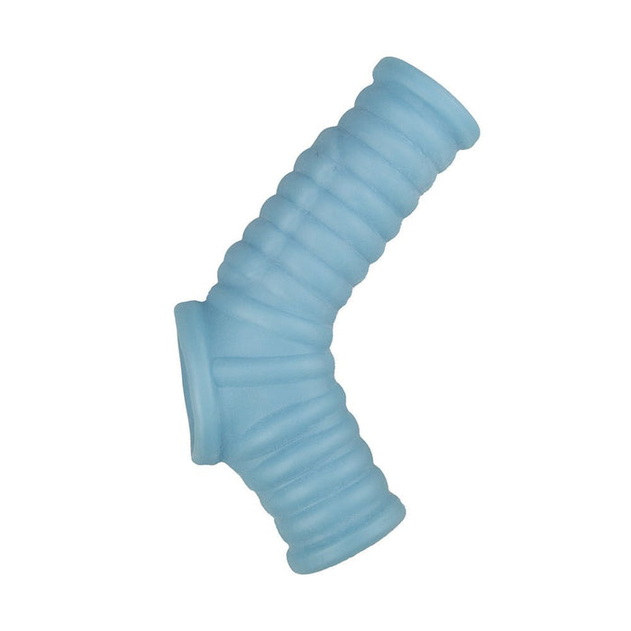 Nasstoys Power Sleeve Ribbed Fit Vibrating Penis Enhancer Blue - SexToy.com