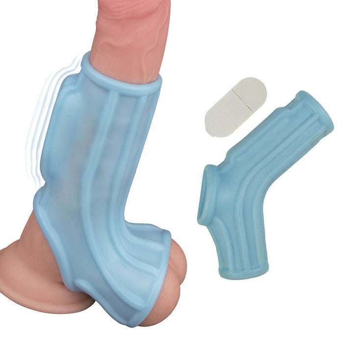 Nasstoys Power Sleeve Sleek Fit Vibrating Penis Enhancer Blue - SexToy.com