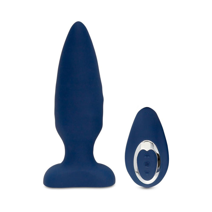 Nu Sensuelle Andii Vertical Roller Motion Butt Plug - Navy - SexToy.com