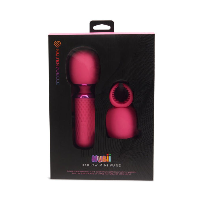 Nu Sensuelle Harlow Nubii Mini Wand W/ Masturbator Pink - SexToy.com