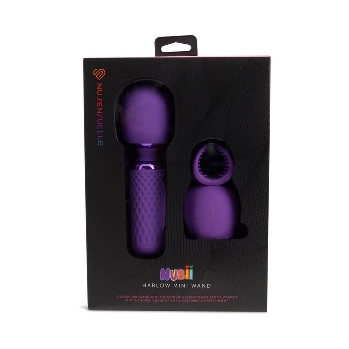 Nu Sensuelle Harlow Nubii Mini Wand W/ Masturbator Purple - SexToy.com