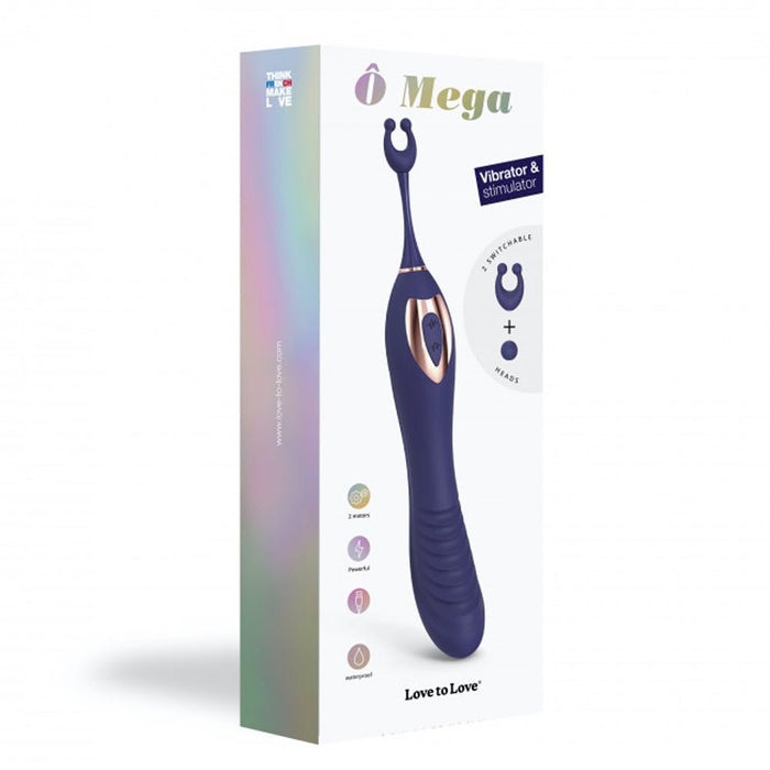 O Mega Vibrator And Clitoral Stimulator Midnight Indigo - SexToy.com