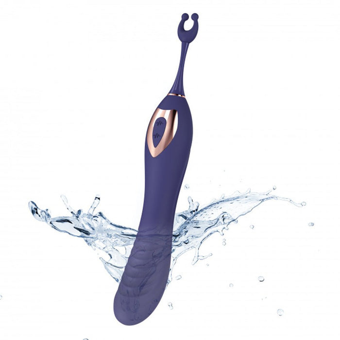 O Mega Vibrator And Clitoral Stimulator Midnight Indigo - SexToy.com