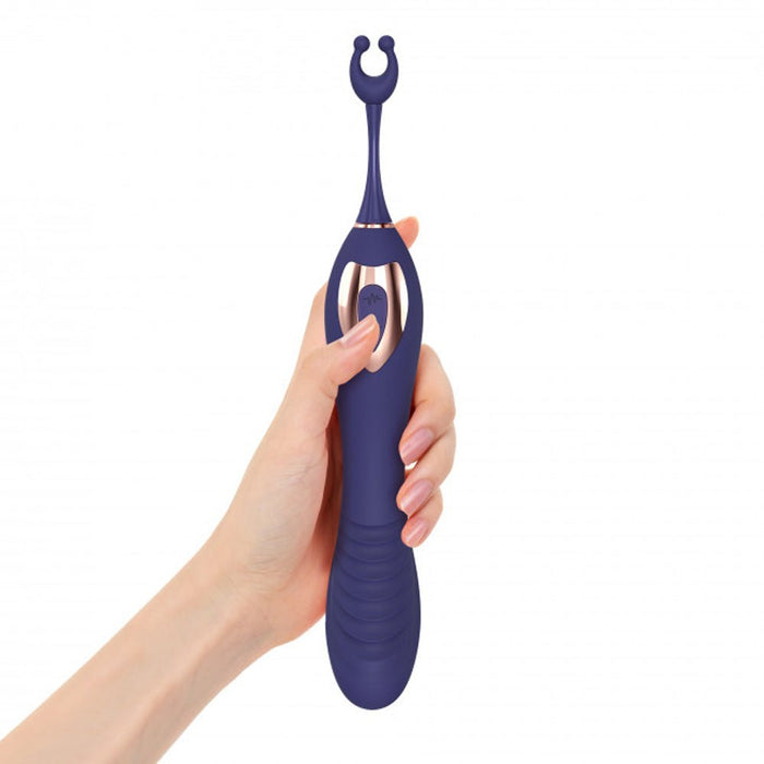 O Mega Vibrator And Clitoral Stimulator Midnight Indigo - SexToy.com