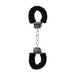 Ouch! Black & White Beginner Pleasure Furry Wrist Cuffs With Quick - release Button - SexToy.com