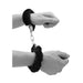 Ouch! Black & White Beginner Pleasure Furry Wrist Cuffs With Quick - release Button - SexToy.com