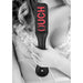 Ouch! Black & White Bonded Leather Paddle Ouch Black - SexToy.com