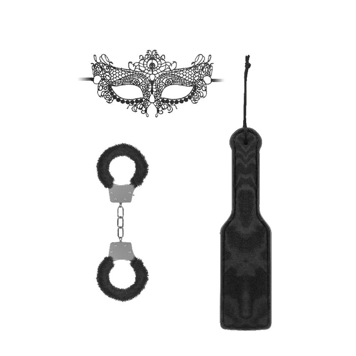 Ouch! Black & White Introductory Bondage Kit #3 Black - SexToy.com