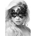 Ouch! Black & White Lace Eye Mask Royal Black - SexToy.com