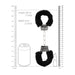 Ouch! Black & White Pleasure Furry Handcuffs With Quick - release Button - SexToy.com