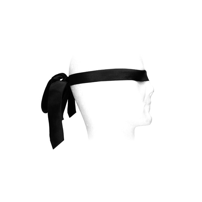 Ouch! Black & White Satin Bondage Tie Black - SexToy.com