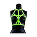 Ouch! Glow Bra Harness - Glow In The Dark - Green - L/xl - SexToy.com