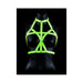 Ouch! Glow Bra Harness - Glow In The Dark - Green - L/xl - SexToy.com