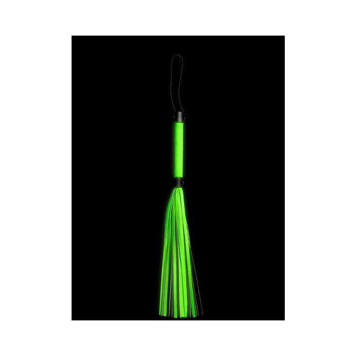 Ouch! Glow Flogger - Glow In The Dark - Green - SexToy.com