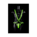 Ouch! Glow Full Body Harness - Glow In The Dark - Green - S/m - SexToy.com