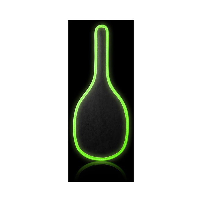 Ouch! Glow Round Paddle - Glow In The Dark - Green - SexToy.com