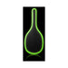 Ouch! Glow Round Paddle - Glow In The Dark - Green - SexToy.com