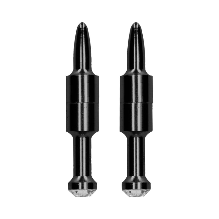 Ouch Magnetic Nipple Clamps - Diamond Pin - Black - SexToy.com