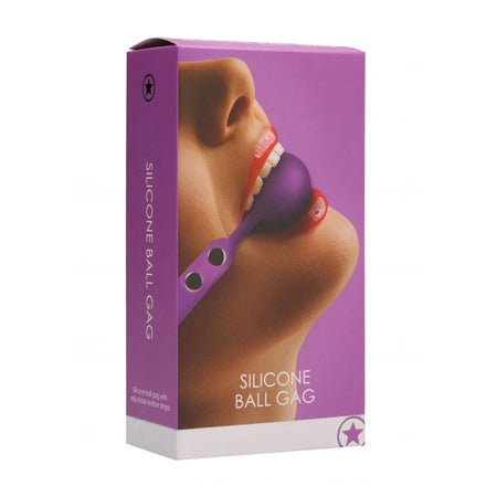 Ouch! Silicone Ball Gag - Purple - SexToy.com