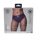 Ouch! Vibrating Strap - on Thong With Removable Butt Straps Purple M/l - SexToy.com