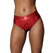 Ouch! Vibrating Strap - on Thong With Removable Butt Straps Red M/l - SexToy.com