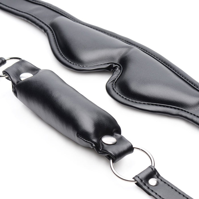 Padded Blindfold And Gag Set Black - SexToy.com