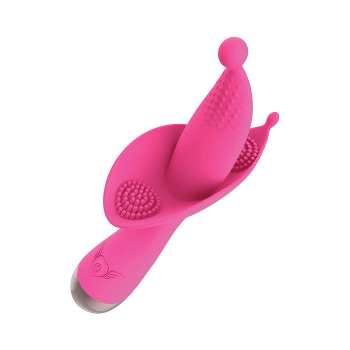 Passion Flower Bud Heat Up Dual Stimulator Pink - SexToy.com