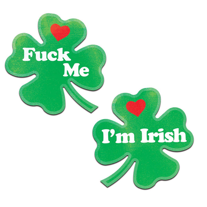 Pastease Clover Fuck Me I'm Irish Nipple Pasties - SexToy.com